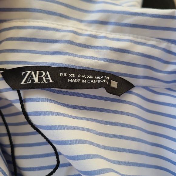 NWOT Zara Loose Fitting Striped Shirt - Picture 5 of 5
